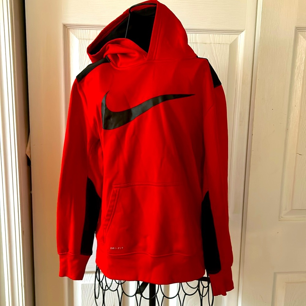Red Nike hoodie